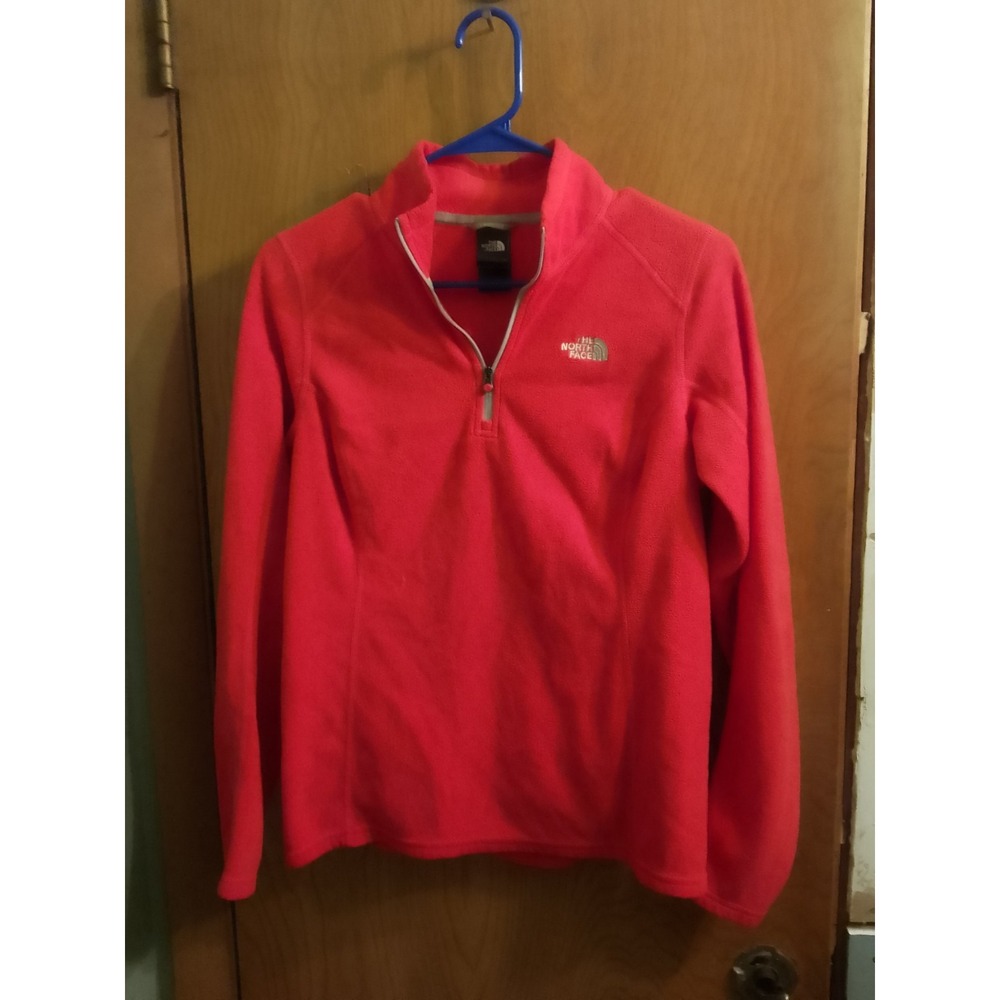 The‎ North Face Womens Polartec Fleece Sweater Jacket 1/4 Zip Orange Size Medium
